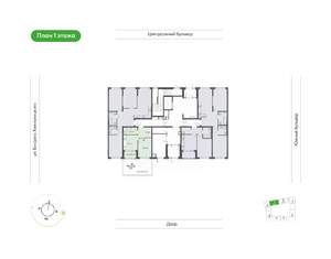 1-к квартира, вторичка, 40м2, 1/9 этаж