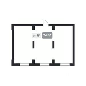 1-к квартира, вторичка, 75м2, 5/22 этаж