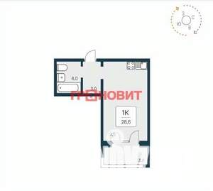 Студия квартира, вторичка, 29м2, 17/17 этаж
