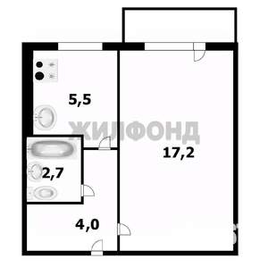 1-к квартира, вторичка, 29м2, 9/9 этаж