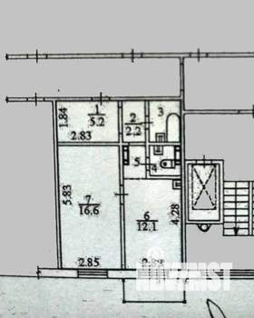 1-к квартира, вторичка, 42м2, 6/10 этаж