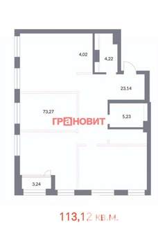 4-к квартира, вторичка, 113м2, 7/25 этаж
