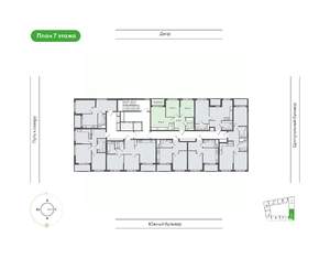 2-к квартира, вторичка, 54м2, 7/11 этаж
