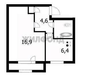 1-к квартира, вторичка, 31м2, 3/5 этаж