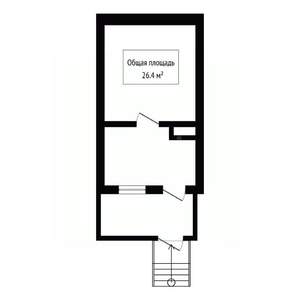 1-к квартира, вторичка, 26м2, 1/1 этаж