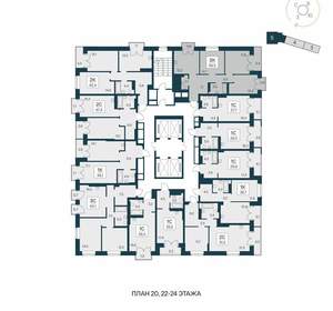 3-к квартира, вторичка, 70м2, 24/30 этаж