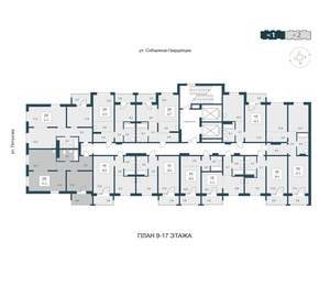 2-к квартира, вторичка, 61м2, 10/17 этаж