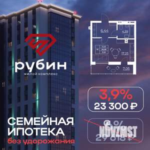 Студия квартира, сданный дом, 32м2, 22/25 этаж