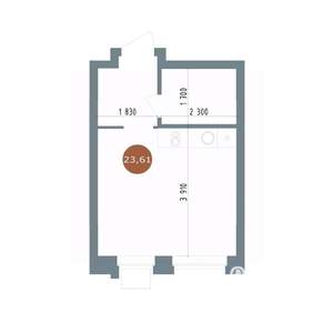 Студия квартира, вторичка, 24м2, 4/9 этаж