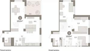 3-к квартира, вторичка, 123м2, 15/15 этаж