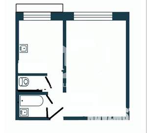 1-к квартира, вторичка, 41м2, 4/10 этаж
