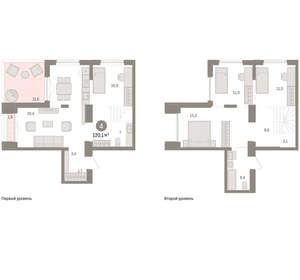 4-к квартира, вторичка, 120м2, 15/15 этаж