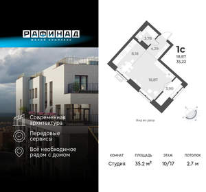 Студия квартира, вторичка, 35м2, 10/17 этаж