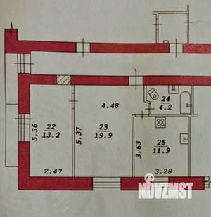 2-к квартира, вторичка, 49м2, 7/9 этаж