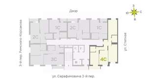 4-к квартира, строящийся дом, 80м2, 3/25 этаж