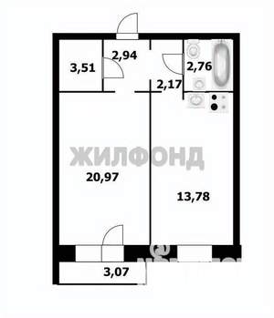 1-к квартира, вторичка, 48м2, 8/10 этаж