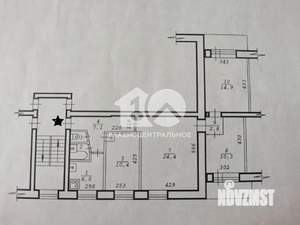 4-к квартира, вторичка, 83м2, 2/5 этаж