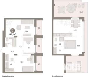 2-к квартира, вторичка, 136м2, 7/7 этаж
