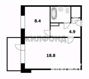 1-к квартира, вторичка, 37м2, 1/10 этаж