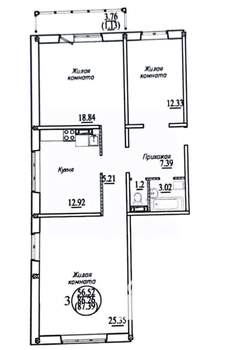 3-к квартира, вторичка, 87м2, 4/10 этаж