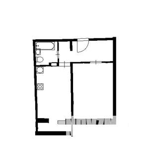 1-к квартира, вторичка, 41м2, 6/17 этаж