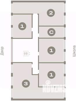 3-к квартира, вторичка, 87м2, 2/23 этаж