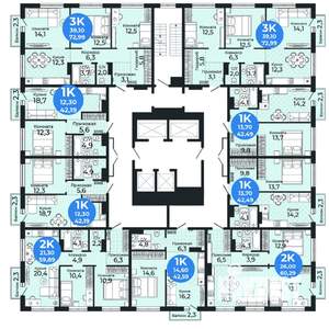 2-к квартира, вторичка, 60м2, 21/25 этаж