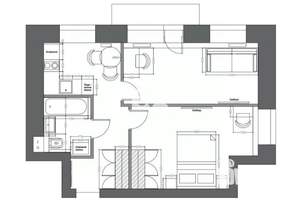 2-к квартира, вторичка, 43м2, 4/5 этаж