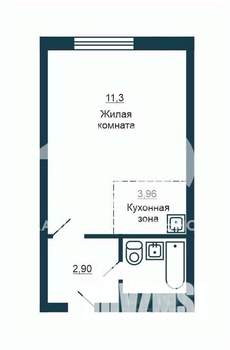 Студия квартира, вторичка, 21м2, 1/20 этаж