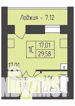 Студия квартира, строящийся дом, 30м2, 8/12 этаж