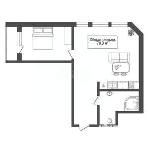 2-к квартира, вторичка, 70м2, 8/10 этаж