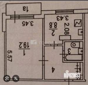 1-к квартира, вторичка, 29м2, 5/5 этаж
