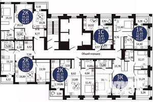 3-к квартира, вторичка, 86м2, 2/20 этаж