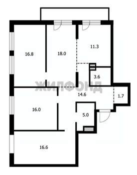 4-к квартира, вторичка, 104м2, 4/27 этаж