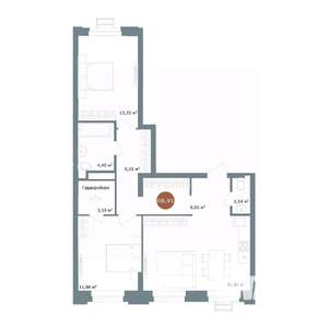 3-к квартира, вторичка, 69м2, 6/9 этаж