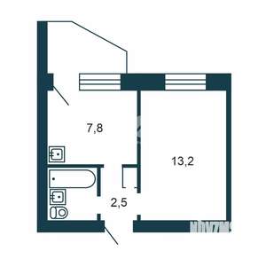 1-к квартира, вторичка, 27м2, 7/10 этаж