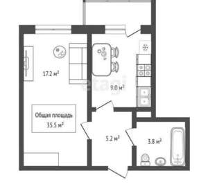 1-к квартира, вторичка, 35м2, 20/24 этаж