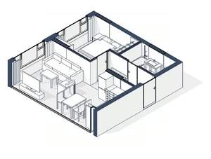 1-к квартира, строящийся дом, 42м2, 2/8 этаж