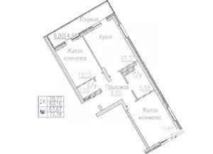 2-к квартира, строящийся дом, 72м2, 9/24 этаж