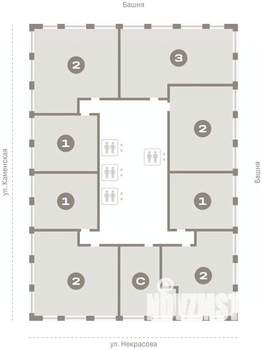 2-к квартира, вторичка, 67м2, 13/30 этаж