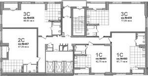 3-к квартира, вторичка, 78м2, 13/19 этаж