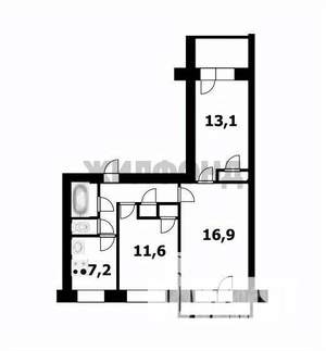 3-к квартира, вторичка, 60м2, 3/9 этаж