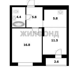 2-к квартира, вторичка, 44м2, 17/24 этаж
