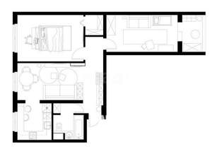 3-к квартира, вторичка, 66м2, 4/9 этаж