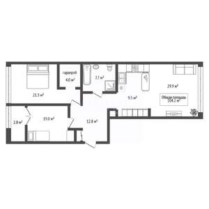 3-к квартира, вторичка, 103м2, 5/14 этаж