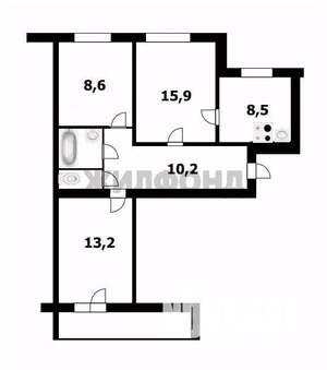 3-к квартира, вторичка, 65м2, 9/10 этаж