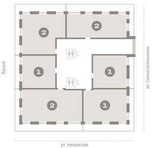 1-к квартира, вторичка, 75м2, 16/17 этаж