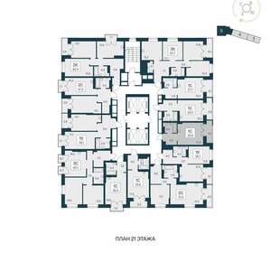 Студия квартира, вторичка, 30м2, 21/30 этаж
