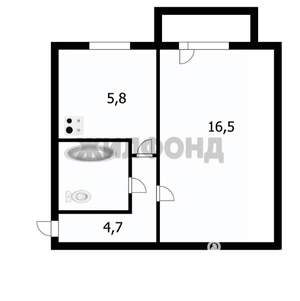 1-к квартира, вторичка, 30м2, 5/5 этаж