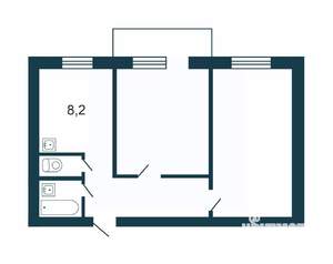 2-к квартира, вторичка, 53м2, 4/9 этаж